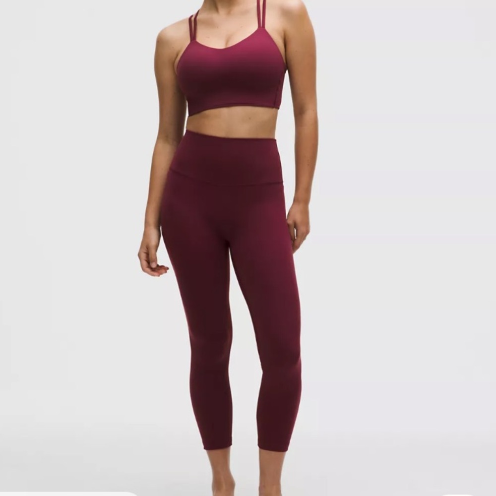 NWT Lululemon Burgundy Align HR Crop 23” 14